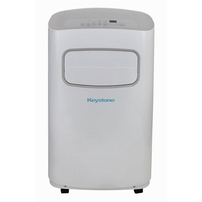 Keystone KSTAP14CG 14,000 BTU 115V Portable Air Conditioner with Remote Control, White/Gray N6