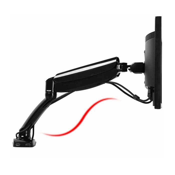 Fleximounts Full Motion Desktop Mount For 10''-27'' LED, LCD, Pdp Computer Monitor With 2... N8