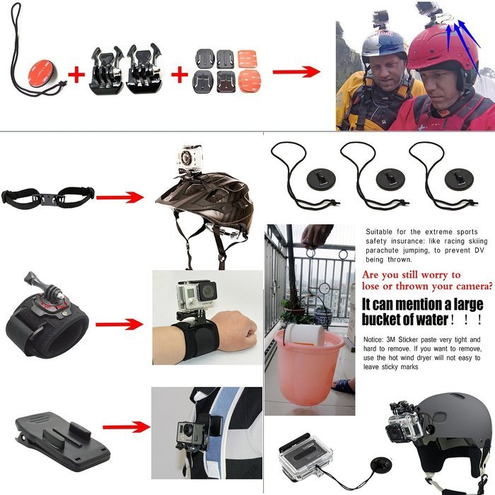 VolksPro GoPro Accessories Kit Great Kit Bundle for GoPro Hero 4 Hero 3+ Hero 3 2 and GoPro Hero Camera Compatible...