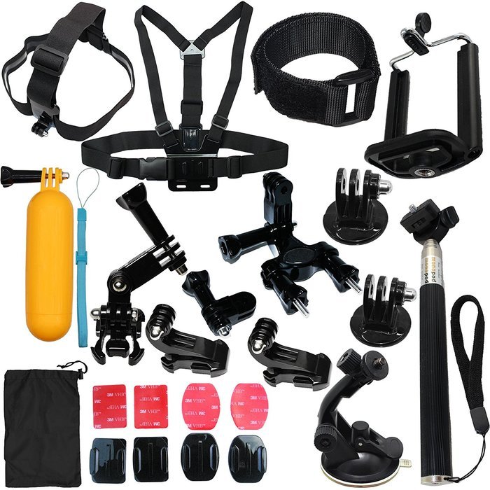 LotFancy 23-in-1 Sports Accessories Kit Bundle Attachments for Gopro Hero 5 4 3+ 3 2 1 SJ4000 SJ5000 HD Action...