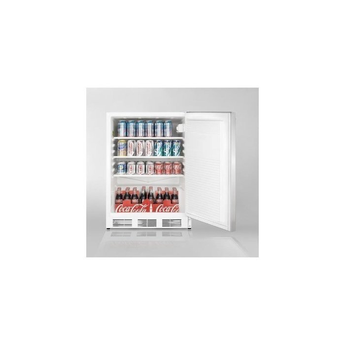Summit AccuCold AL750SSHH 24" 5.5 Cu. Ft. Freestanding All-Refrigerator with Automatic Defrost Adjustable Shelves... N2