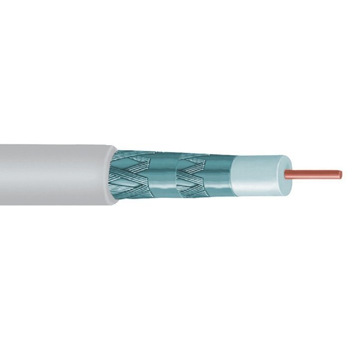 VEXTRA V621QWB / V621QB Quad Shield RG6 Solid Copper Coaxial Cable (White)