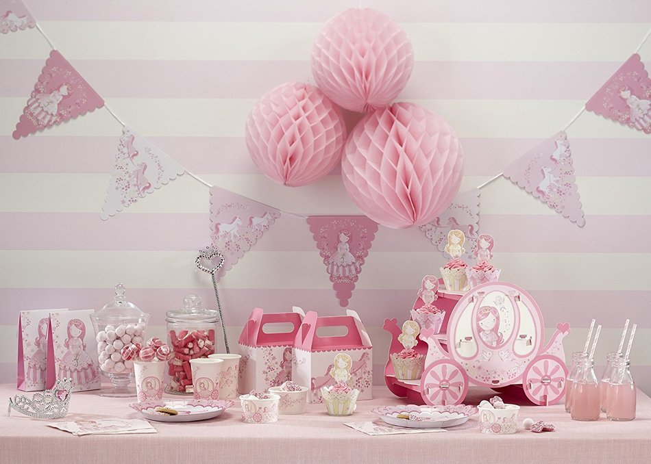Ginger Ray Princess & Pony Party Bunting, Pink N3