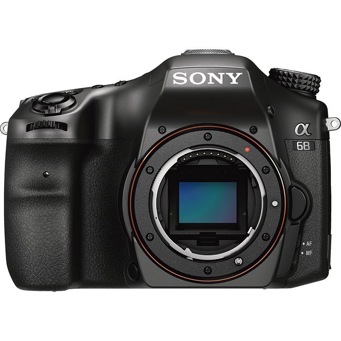 Sony Alpha A68 Digital SLR Camera Body with 55-200mm DT Lens + 64GB Card + Battery + Backpack + Flash + Diffuser... N4