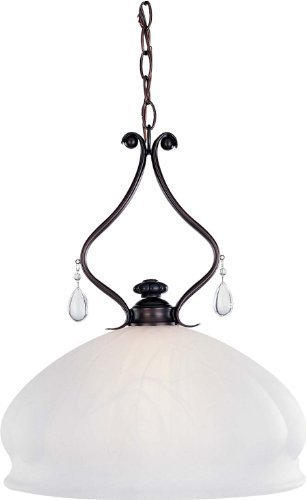 Volume Lighting V4201-27 Parisian 1 Light Florence Bronze Pendant by Volume Lighting