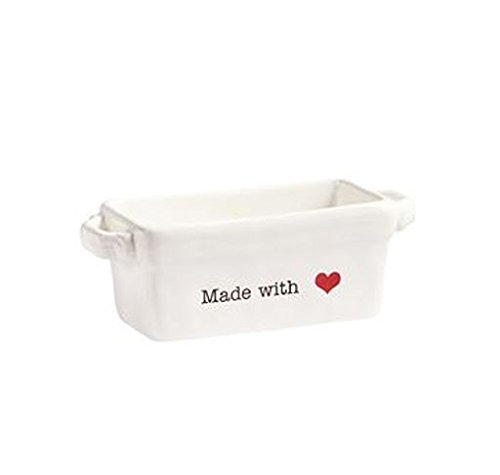 Made With Love Ceramic Mini Loaf Dish with Spreader