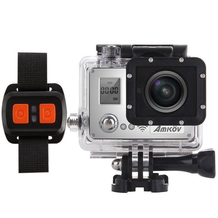 AMKOV AMK7000S 4K Ultra HD 60fps WiFi Waterproof 30M 170 Degree Wide Angle Camera with Remote Controller
