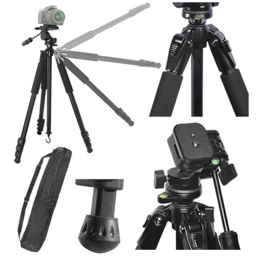 80 Inch Elite Series Full Size Camcorder Tripod + Elite Series Professional Universal Tripod Dolly w/ One Step...