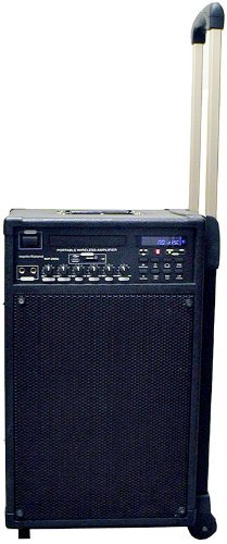 70 WATT Portable PA System MVP2005U Rechargeable Amplified with built-in DVD Player, 2-channel Wireless Lapel... N2