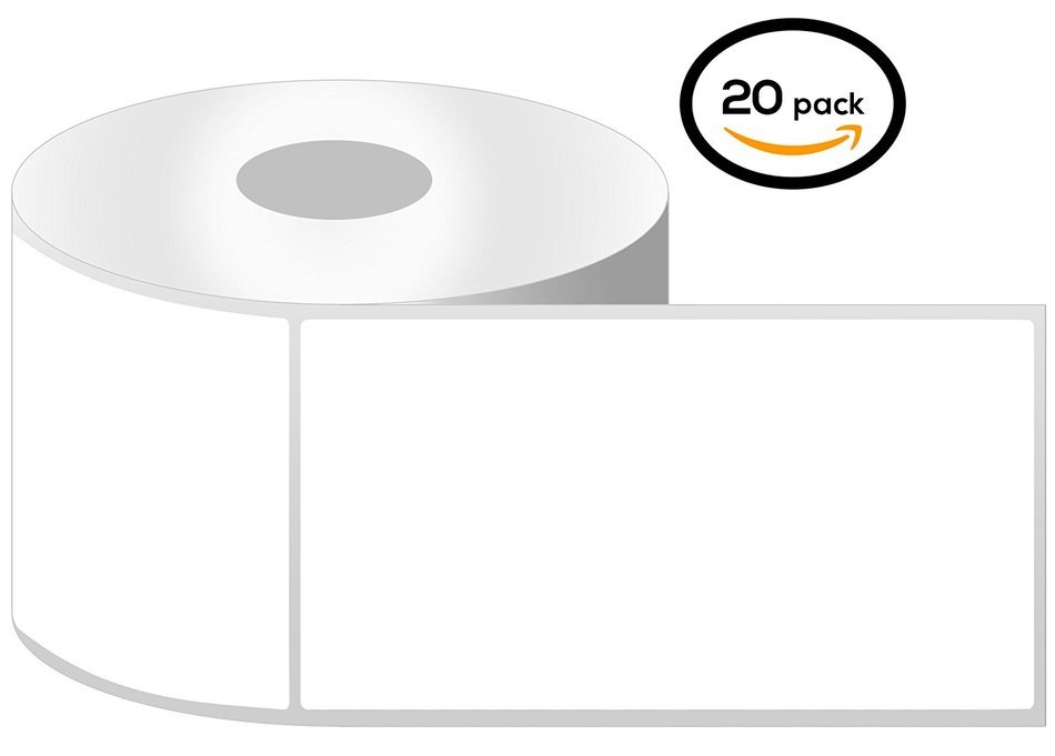 1 Inch Core - 4 x 6 Zebra Compatible Direct Thermal Labels 20 Rolls for Zebra Desktop Printer GC420d GC420t GK420d... N2