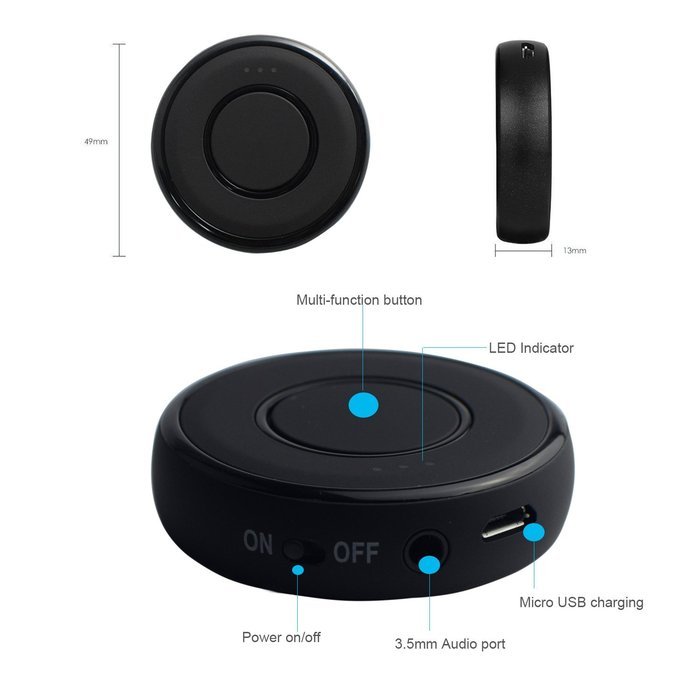 Willful Bluetooth Receiver- Wireless Audio Adapter HiFi Music Streaming Receiver with 3.5 mm Stereo Output for... N27