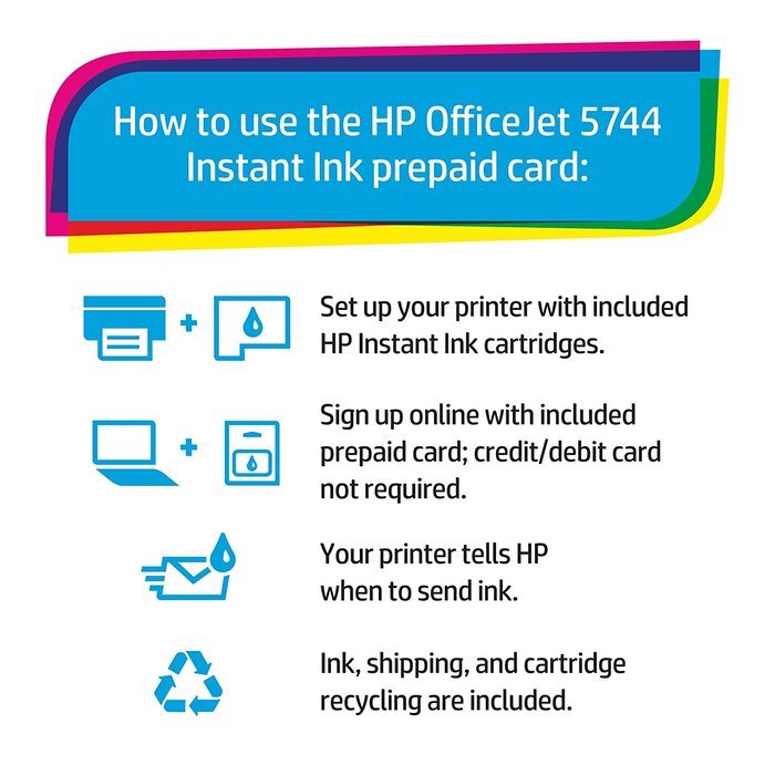 HP OfficeJet 5744 All-in-One Printer with Wireless & Mobile Printing, includes 6 months of Instant Ink (B9S82A) N10