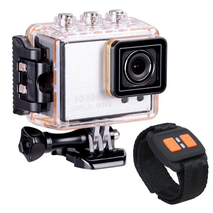 Wifi Full HD 1080P 50M Waterproof Sport Camera Camcorder w Remote Control Silver N2