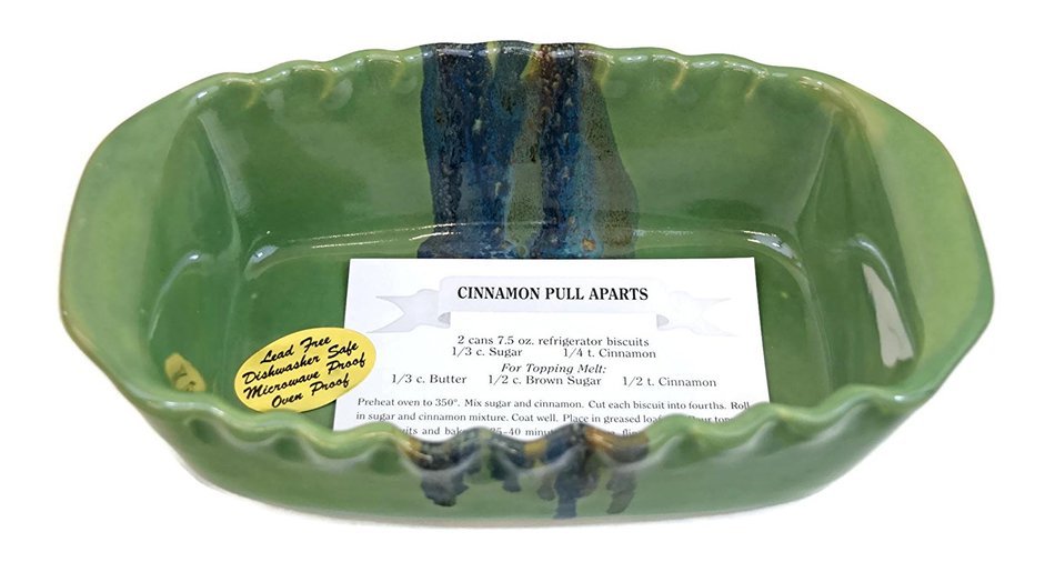 Clay In Motion Handmade Ceramic 1.25 Quart Loaf Pan - Misty Green