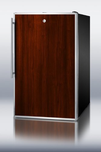 Summit CM421BLFRADA: ADA compliant 20" wide freestanding refrigerator-freezer with a lock, custom door for slide-in... N3