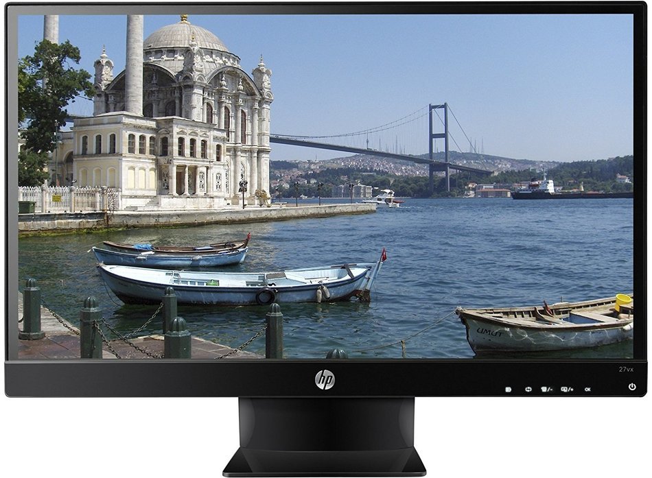 HP - 27" LED HD Monitor - Black 27vx