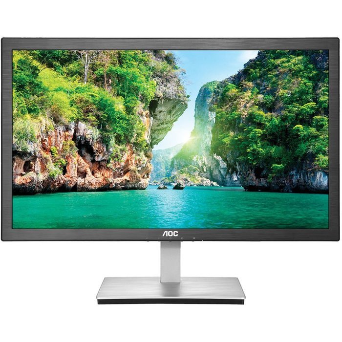 23.6" AOC HDMI/VGA Ultra Slim Gaming Monitor 1080p Widescreen LED LCD E2476VWM6 (Certified...