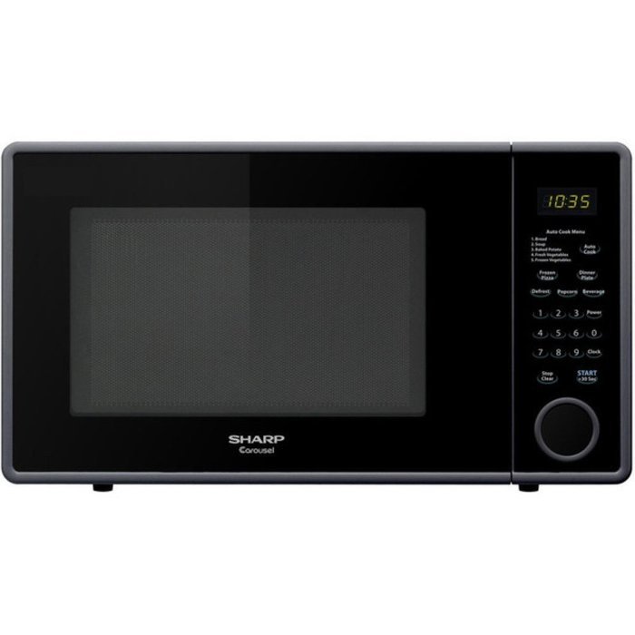 Sharp 1.1 Cu. Ft. 1000W Countertop Microwave, Microwave Oven, Smooth Black