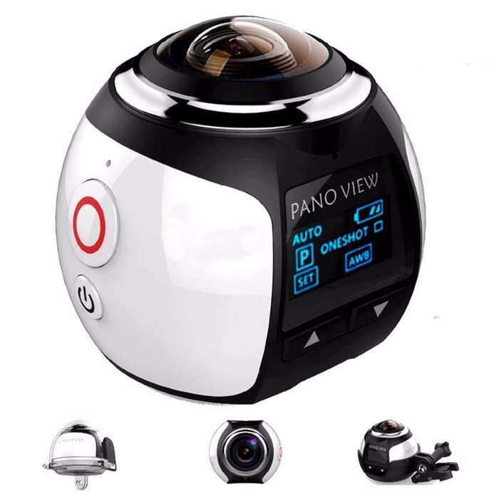 OUTERDO Sport Camera Wireless 360 Degree Panoramic Camera 3D VR Action Sports Camera Wifi 16MP HD 30fps Waterproof... N2