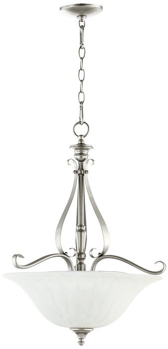 Quorum International 8194-3-64 Randolph 3 Light Pendant, Classic Nickel