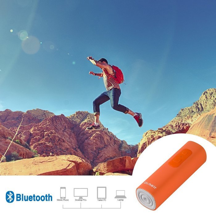 Uchoir Mini Portable Bluetooth Wireless Speakers, Waterproof Outdoor Speakers, 2200mAh Power Bank with LED Flashlight... N12