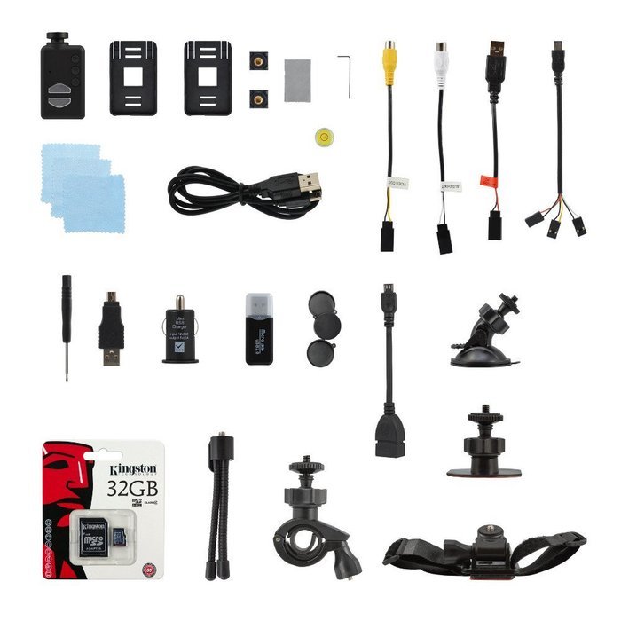 Wide Angle Mobius ActionCam HD Camera Ultimate Edition (V3 / 820 mAh Battery / Lens C2 / 32GB) N3