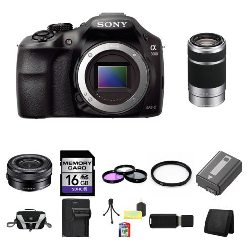 Sony A3000, ILCE-3000, ILCE-3000LB, 20. 1MP Interchangeable Lens Camera Black (Body) with Sony 16-50mm f/3.5-5.6... N2