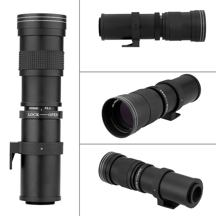 Andoer 420-800mm F/8.3-16 HD Super Telephoto Manual Zoom Lens for Canon Nikon Minolta Sony Pentax Olympus DSLR... N2