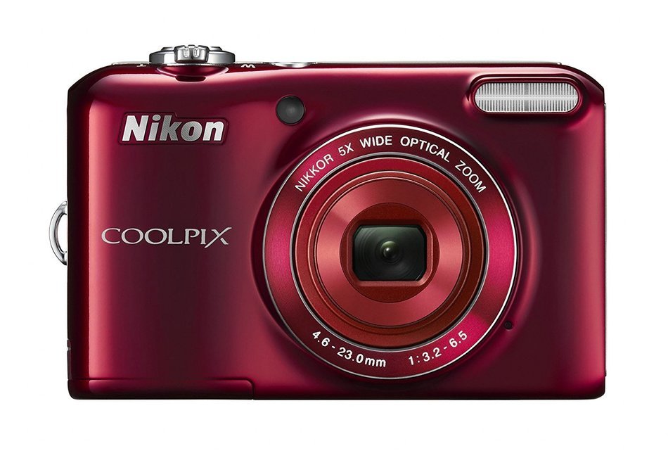 Nikon COOLPIX L28 20.1 MP Digital Camera with 5x Zoom Lens and 3" LCD (Red) (OLD MODEL) N7