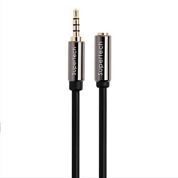 Supertech 3.5mm Audio Cable Male to Female Extension Stereo Auxiliary Cable 24K Gold Plated 4 poles Compatible... N6