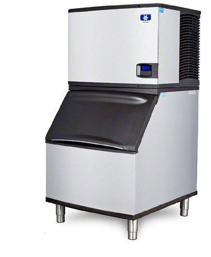 Manitowoc ID-0503W_B-400 550 Lb Water Cooled Full Cube Ice Machine w/ Storage Bin