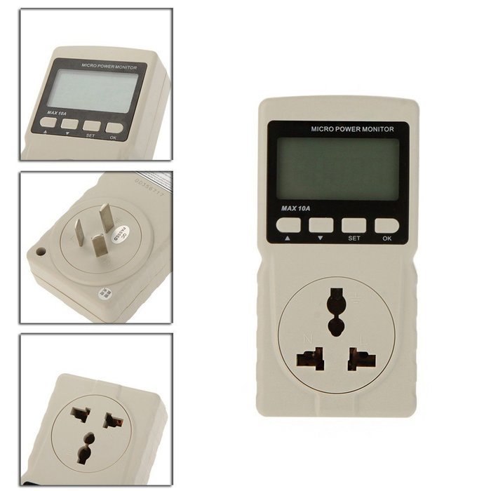 Digital LCD Micro Power Meter Analyzer Monitor 220V 10Am AU Plug GM86 Tester Measuring Power... N4