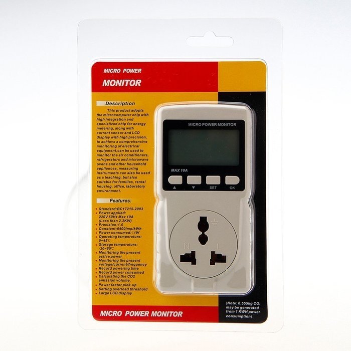 Digital LCD Micro Power Meter Analyzer Monitor 220V 10Am AU Plug GM86 Tester Measuring Power... N5