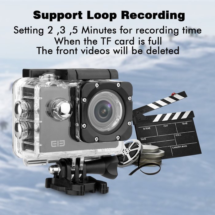 Elephone ELE Explorer Action Camera Wifi Ultra HD 4K 15fps 16MP 2.0 inch LCD Screen 170&deg; Wide Lens Waterproof... N12