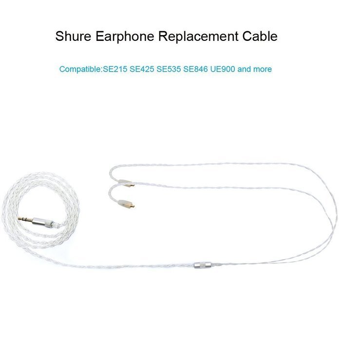 For SE215 SE425 SE535 SE846 UE900 Shure Headphone Replacement Cable 5N OCC Crystal Silver Plated DIY Cord for... N21