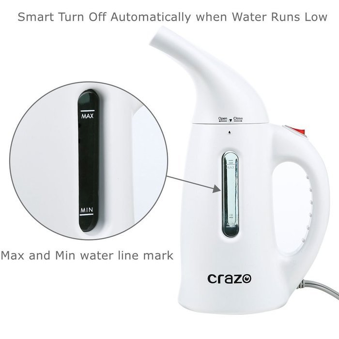 Crazo Mini Garment Steamer with 320 Milliliter Capacity N2