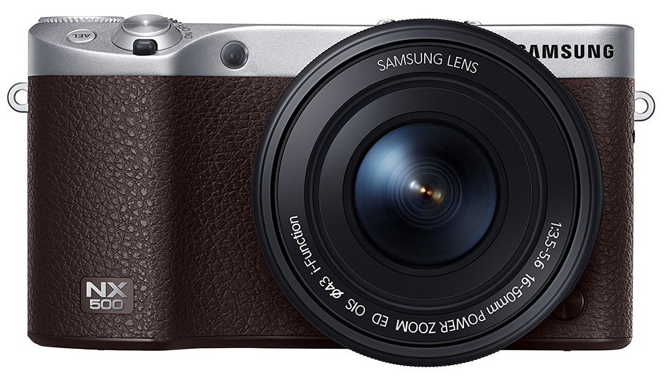 Samsung NX500 28 MP Wireless Smart Mirrorless Digital Camera with 16-50mm Power Zoom Lens (Brown) N33