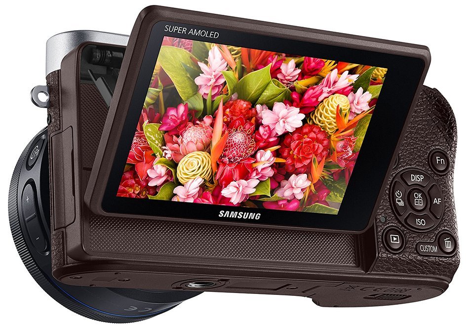 Samsung NX500 28 MP Wireless Smart Mirrorless Digital Camera with 16-50mm Power Zoom Lens (Brown) N34