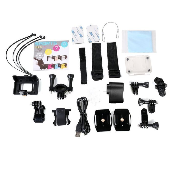 INTON 2.0-Inch waterproof WIFI HD 1080P Sports Camera(white） N2
