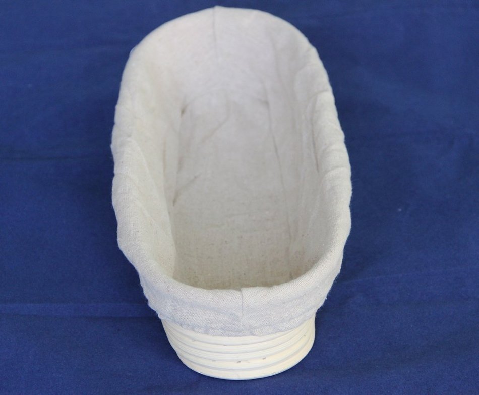 BetterJonny - 14" Long Banneton Brotform Bread Dough Proofing Rising Rattan Basket & Liner Combo USA Delivery