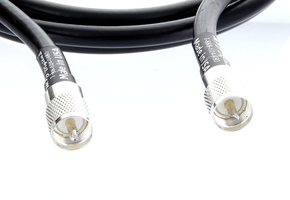 Times Microwave lmr400UF-pl259-uhf-2 Ultra Flex Coaxial Cable Jumper with Male Connectors and MPD Digital, 2'