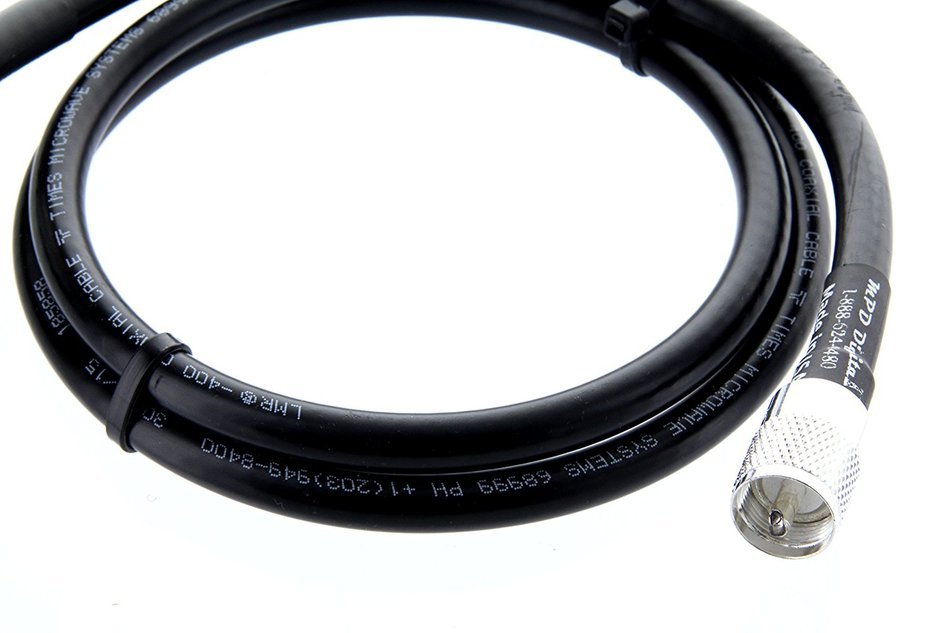 Times Microwave lmr400UF-pl259-uhf-2 Ultra Flex Coaxial Cable Jumper with Male Connectors and MPD Digital, 2' N2