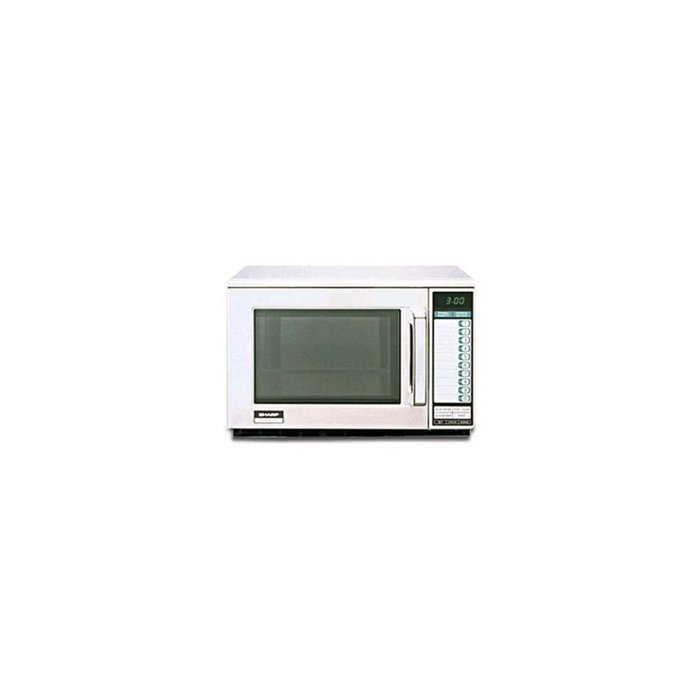 Sharp R22GT Commercial Microwave Oven - Heavy Duty, Stainless Steel, 1200 Watts