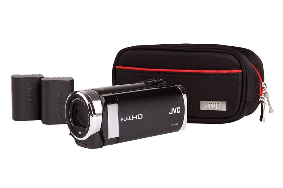 JVC GZ-E209 FHD SDXC 40x Zoom 3.0 Touch LCD Camcorder with Case and Battery Kit - Black N7