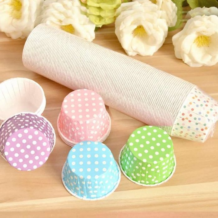 Chunlin 50pcs Paper Cake Cup Cupcake Wrapper Cases Liner Muffin Baking Wedding XMAS Party (Flower) N3