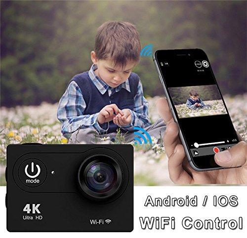 Boblov H9R Remote Action Camera Ultra HD 4K WiFi 1080P Sport DV 2.0 LCD 170D Lens Helmet Cam Go Waterproof Pro... N3