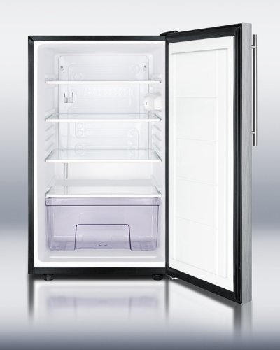 Summit FF521BL7SSHVADA: Commercially listed ADA Compliant 20" wide counter height all-refrigerator, auto defrost... N3