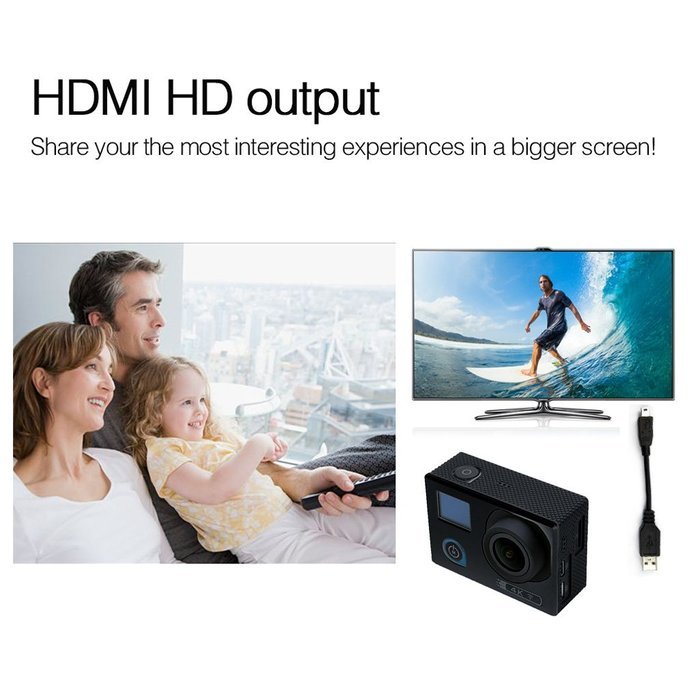 4K Camera, POTO F88 Waterproof Sports DV 2.0'' LCD Video Cam Support Shooting Stars, Mini Car DVR Camera