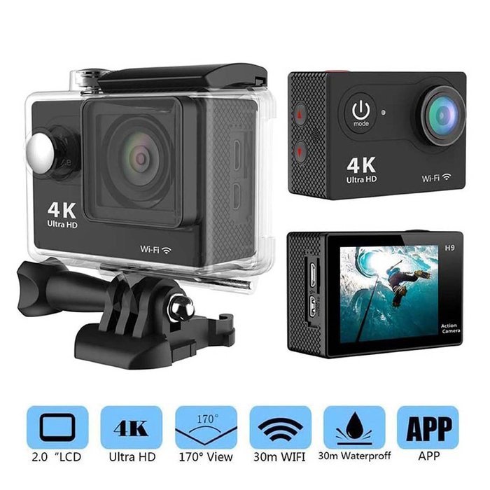 SENYE Ultral HD Waterproof Sport Camera 4K Wi-Fi Action DV Camcorder with 170 Degree Lens for Extreme Outdoor... N13