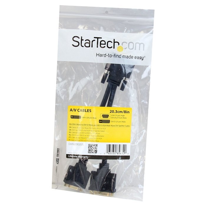 StarTech.com 8in Wyse DVI Splitter Cable - DVI-I to DVI-D and VGA - M/F - Comparable to Wyse DVI Y-Cable N3